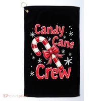 Candy Cane Crew Merry Christmas Xmas Santa Pajamas Holiday Golf Towel thumb 0