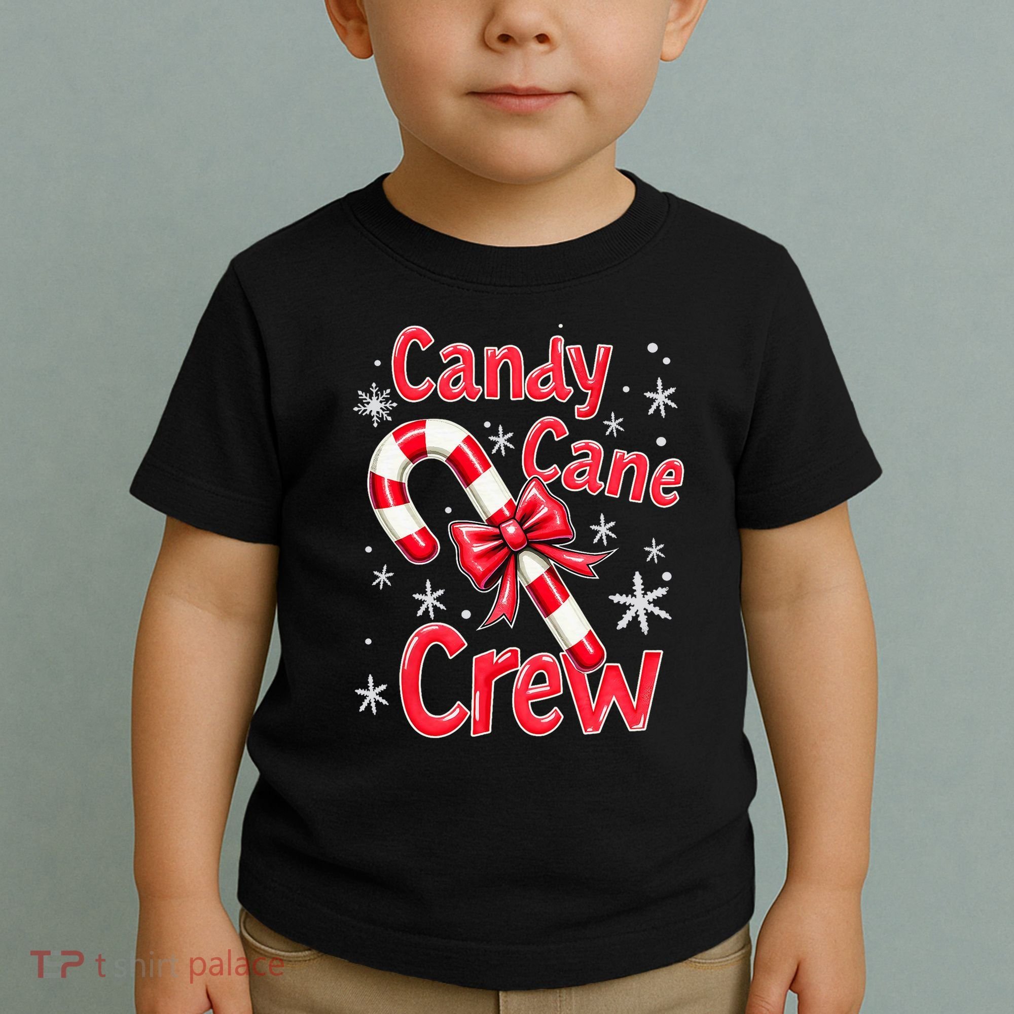 Candy Cane Crew Merry Christmas Xmas Santa Pajamas Holiday Toddler T-Shirt