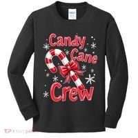 Candy Cane Crew Merry Christmas Xmas Santa Pajamas Holiday Kids Long Sleeve Shirt thumb 0