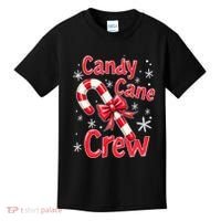 Candy Cane Crew Merry Christmas Xmas Santa Pajamas Holiday Kids T-Shirt thumb 0