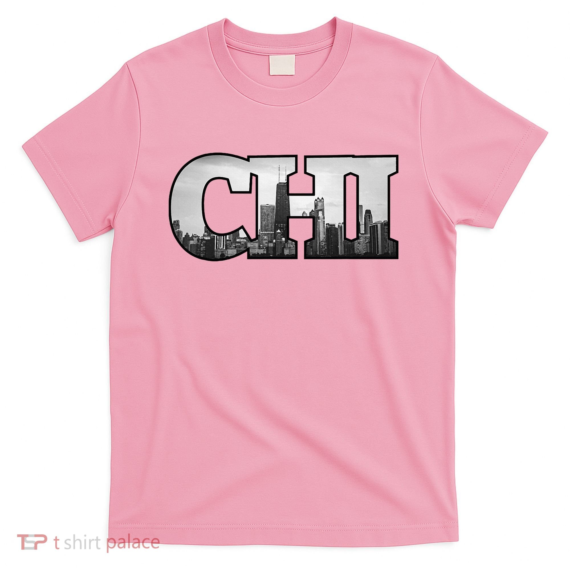 Chi Chicago City Skyline Of Downtown Chicago Illinois T-Shirt