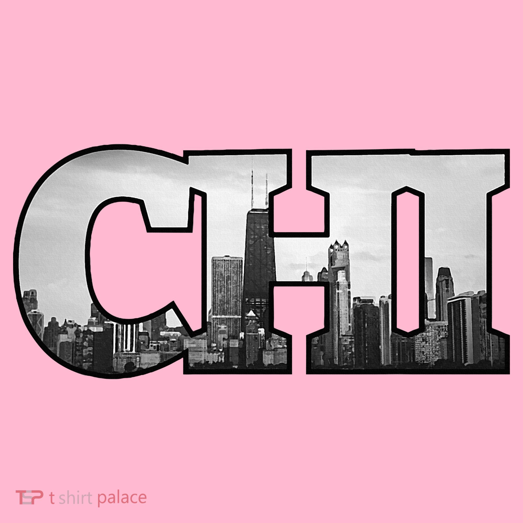 Chi Chicago City Skyline Of Downtown Chicago Illinois T-Shirt