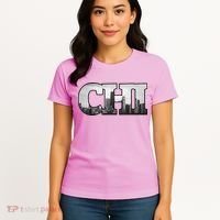 Chi Chicago City Skyline Of Downtown Chicago Illinois Women's T-Shirt thumb 4