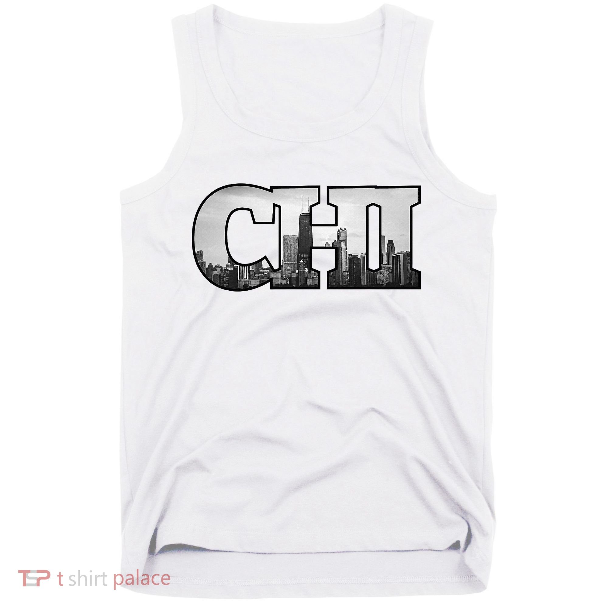 Chi Chicago City Skyline Of Downtown Chicago Illinois Tank Top