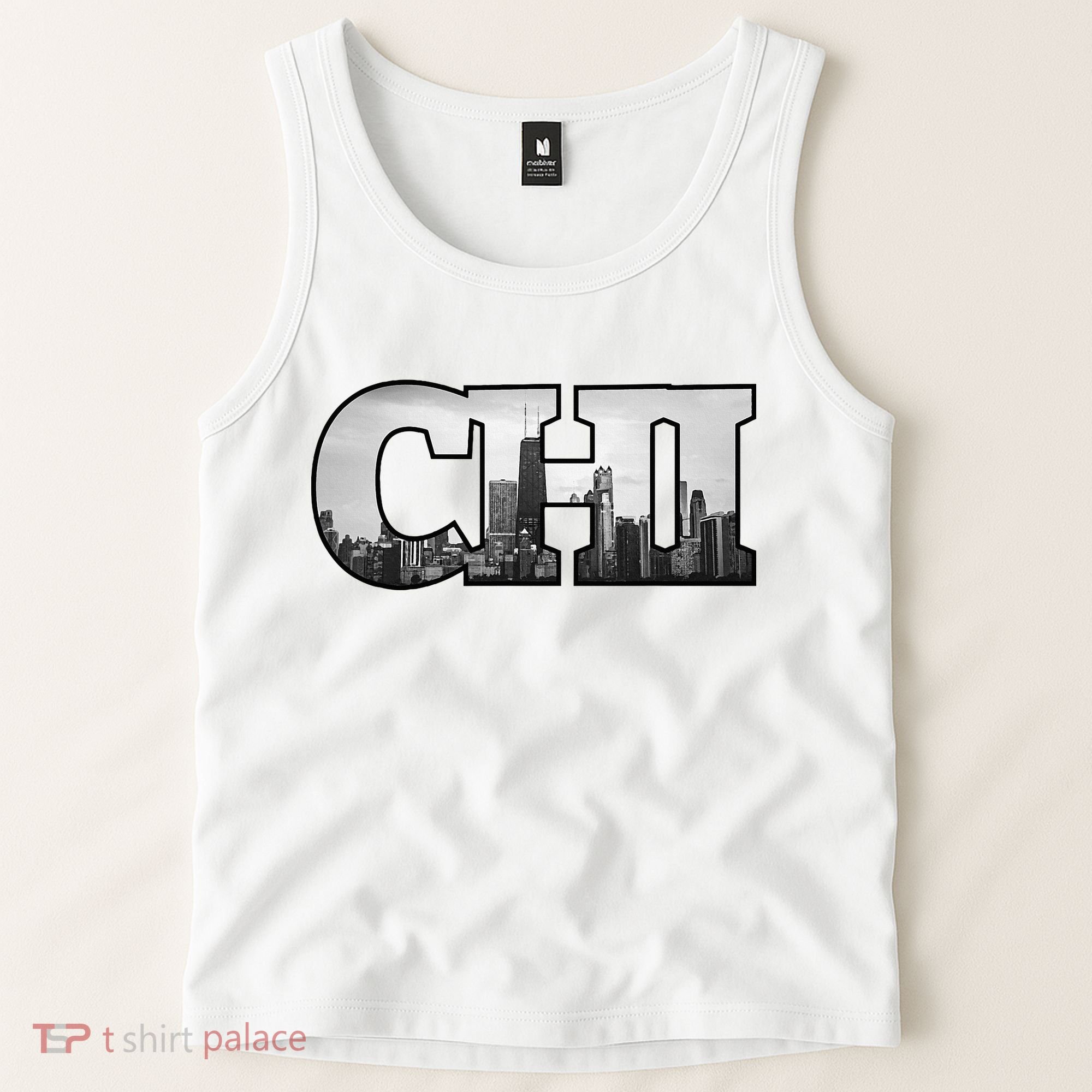 Chi Chicago City Skyline Of Downtown Chicago Illinois Tank Top