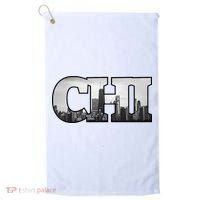 Chi Chicago City Skyline Of Downtown Chicago Illinois Golf Towel thumb 0