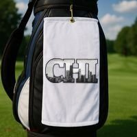 Chi Chicago City Skyline Of Downtown Chicago Illinois Golf Towel thumb 2