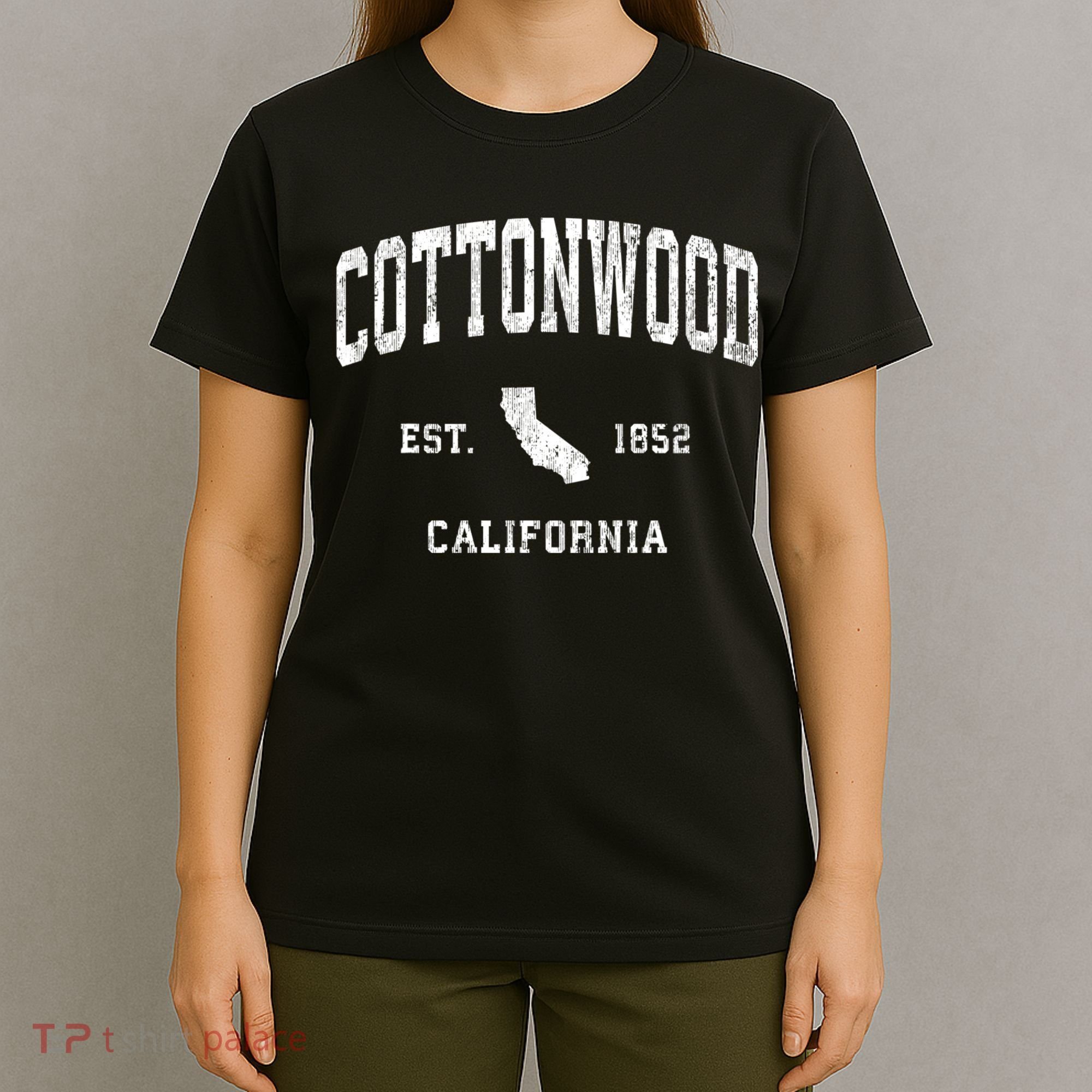 Cottonwood California Ca Vintage Athletic T-Shirt