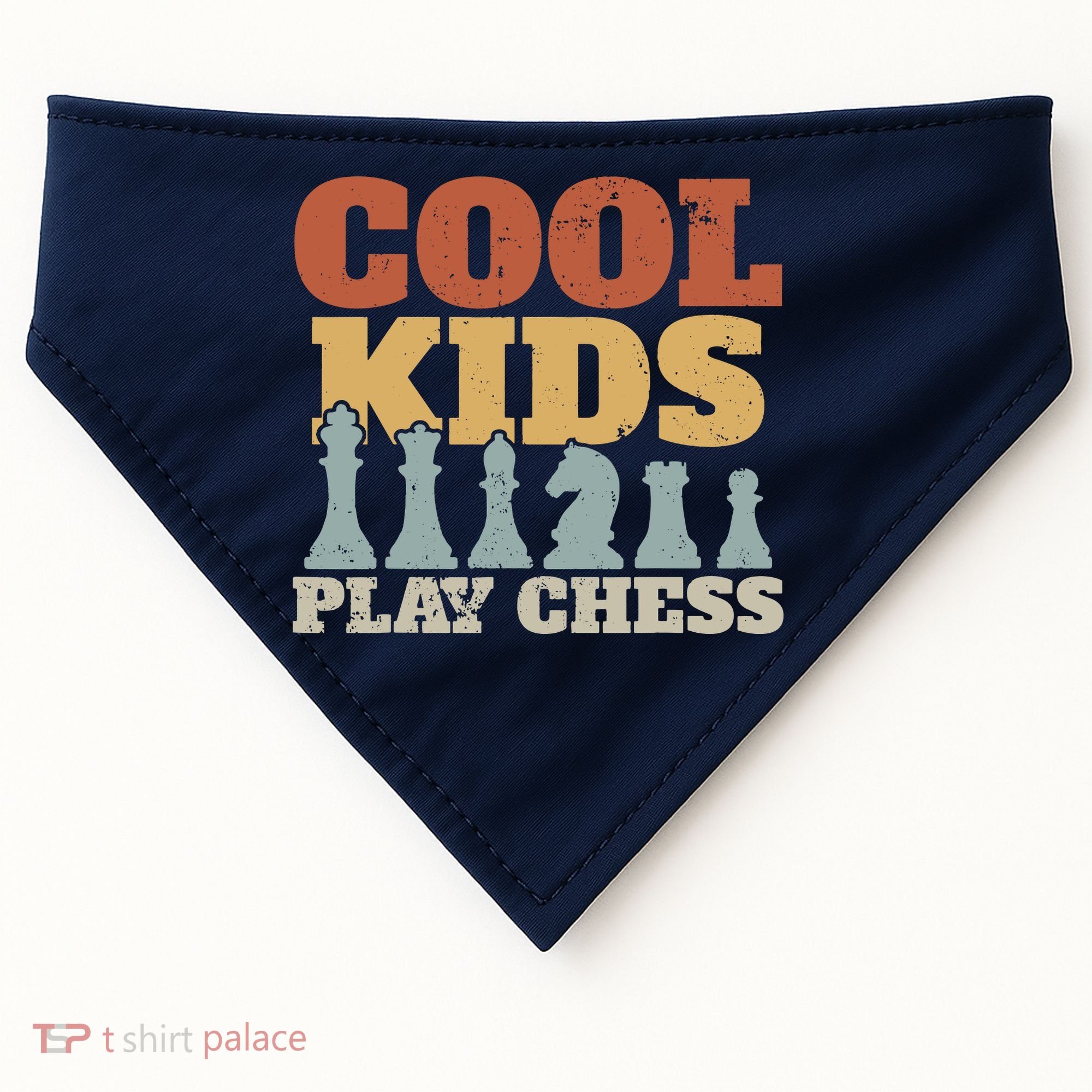 Chess Chessmen Chessboxing Gift For Cool Kids USA-Made Doggie Bandana