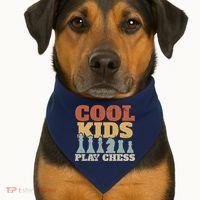 Chess Chessmen Chessboxing Gift For Cool Kids USA-Made Doggie Bandana thumb 1