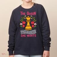 Chess Chessmen Chessboxing Queen Chess Player Gift Women's Sweatshirt thumb 0