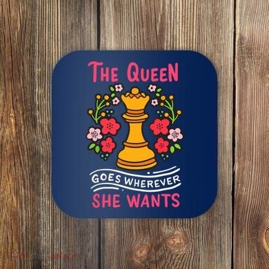 Chess Chessmen Chessboxing Queen Chess Player Gift Coaster