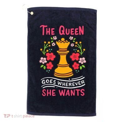 Chess Chessmen Chessboxing Queen Chess Player Gift Golf Towel