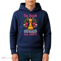 Chess Chessmen Chessboxing Queen Chess Player Gift Kids Hoodie thumb 4