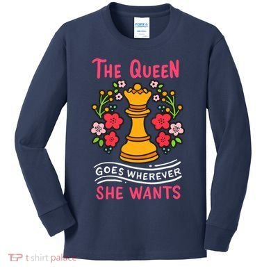 Chess Chessmen Chessboxing Queen Chess Player Gift Kids Long Sleeve Shirt