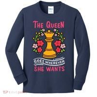Chess Chessmen Chessboxing Queen Chess Player Gift Kids Long Sleeve Shirt thumb 0