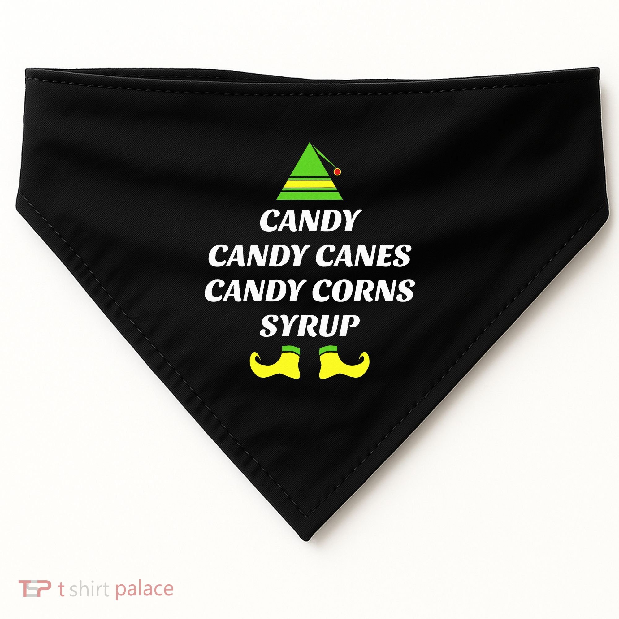 Candy Candy Canes Candy Corn Syrup USA-Made Doggie Bandana