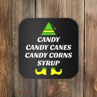 Candy Candy Canes Candy Corn Syrup Coaster