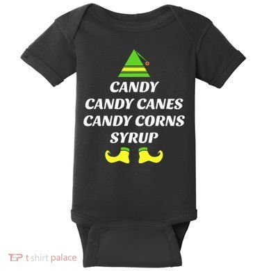 Candy Candy Canes Candy Corn Syrup Baby Bodysuit