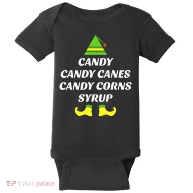 Candy Candy Canes Candy Corn Syrup Baby Bodysuit