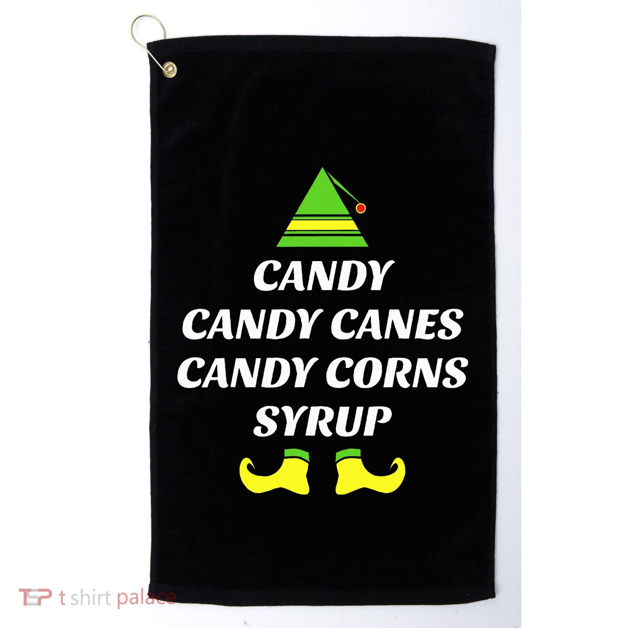 Candy Candy Canes Candy Corn Syrup Golf Towel