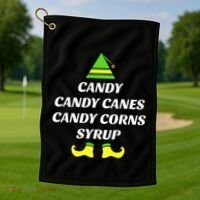 Candy Candy Canes Candy Corn Syrup Golf Towel thumb 1