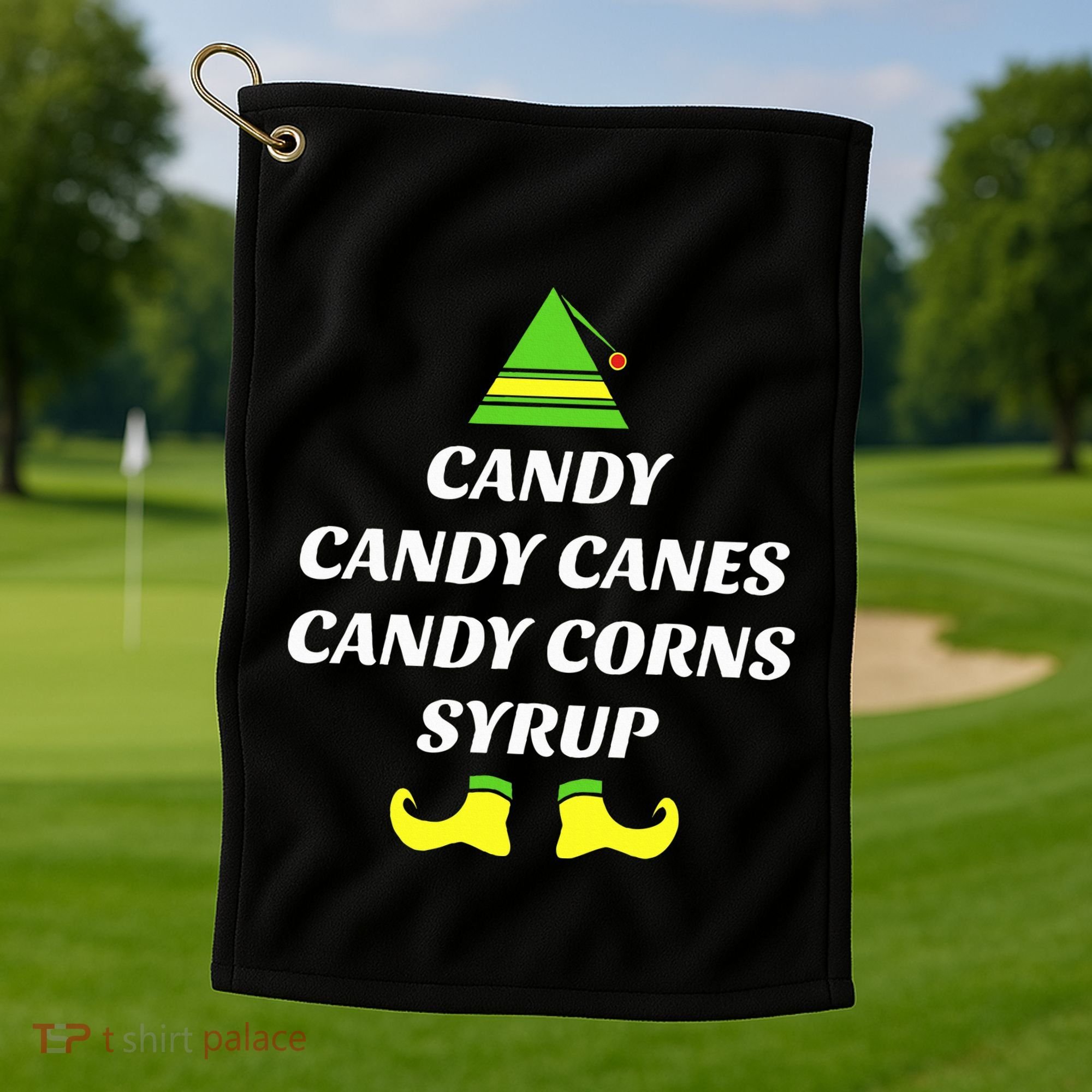 Candy Candy Canes Candy Corn Syrup Golf Towel