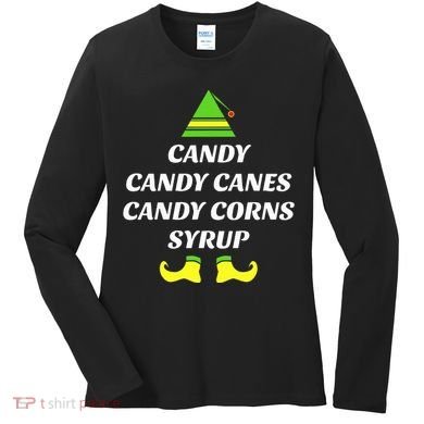 Candy Candy Canes Candy Corn Syrup Women's Long Sleeve Shirt