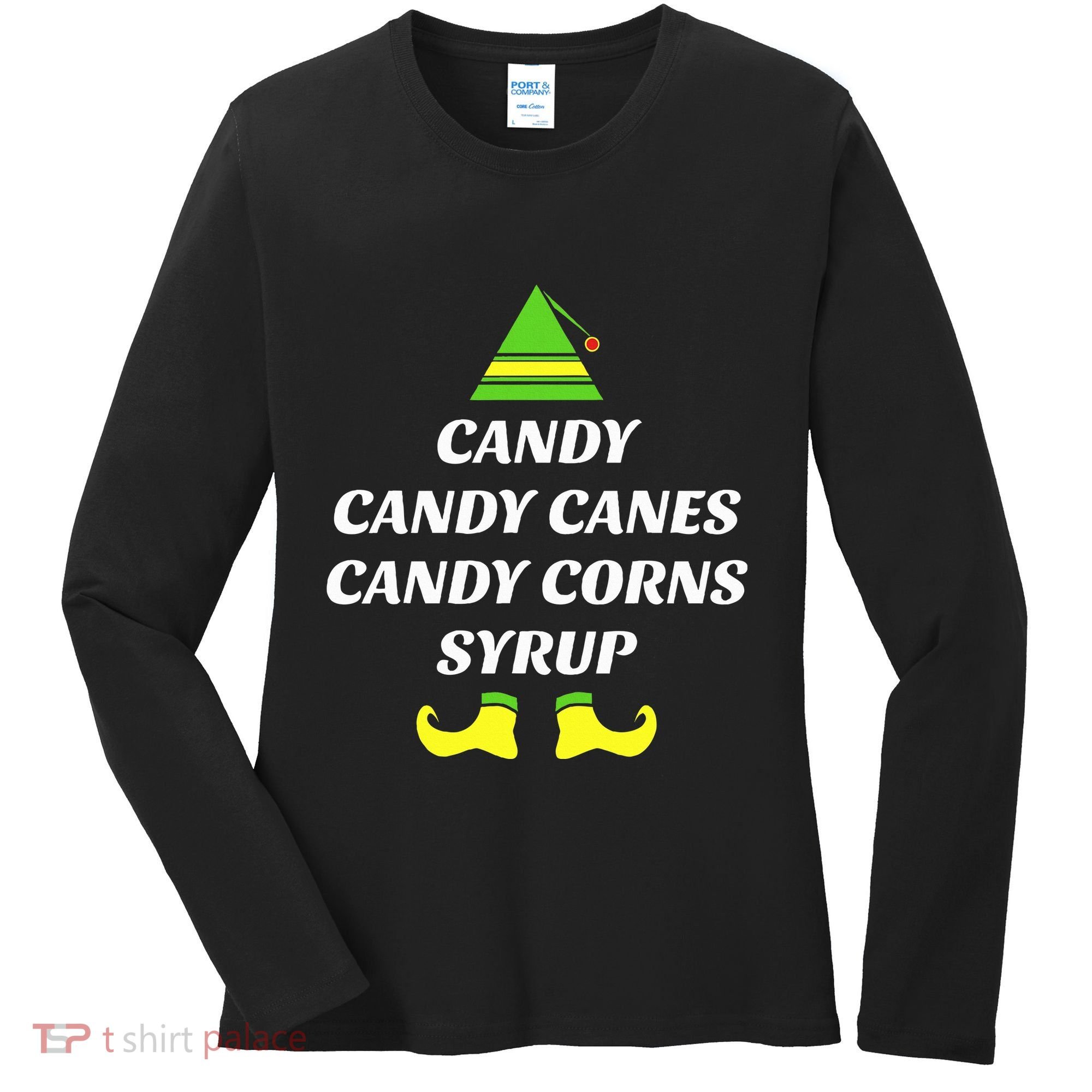 Candy Candy Canes Candy Corn Syrup Women's Long Sleeve Shirt