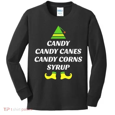 Candy Candy Canes Candy Corn Syrup Kids Long Sleeve Shirt