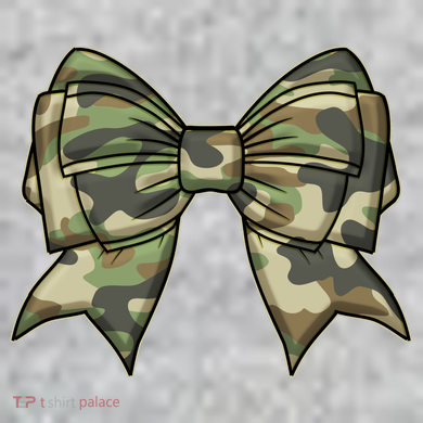 Cute Camo Coquette Ribbon Bow The Baniff Cuffed Pom Beanie