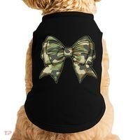 Cute Camo Coquette Ribbon Bow Doggie Tank thumb 0
