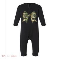 Cute Camo Coquette Ribbon Bow Infant Fleece One Piece thumb 0