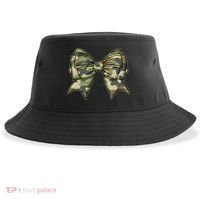 Cute Camo Coquette Ribbon Bow Sustainable Bucket Hat thumb 0