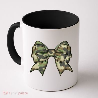 Cute Camo Coquette Ribbon Bow Coffee Mug