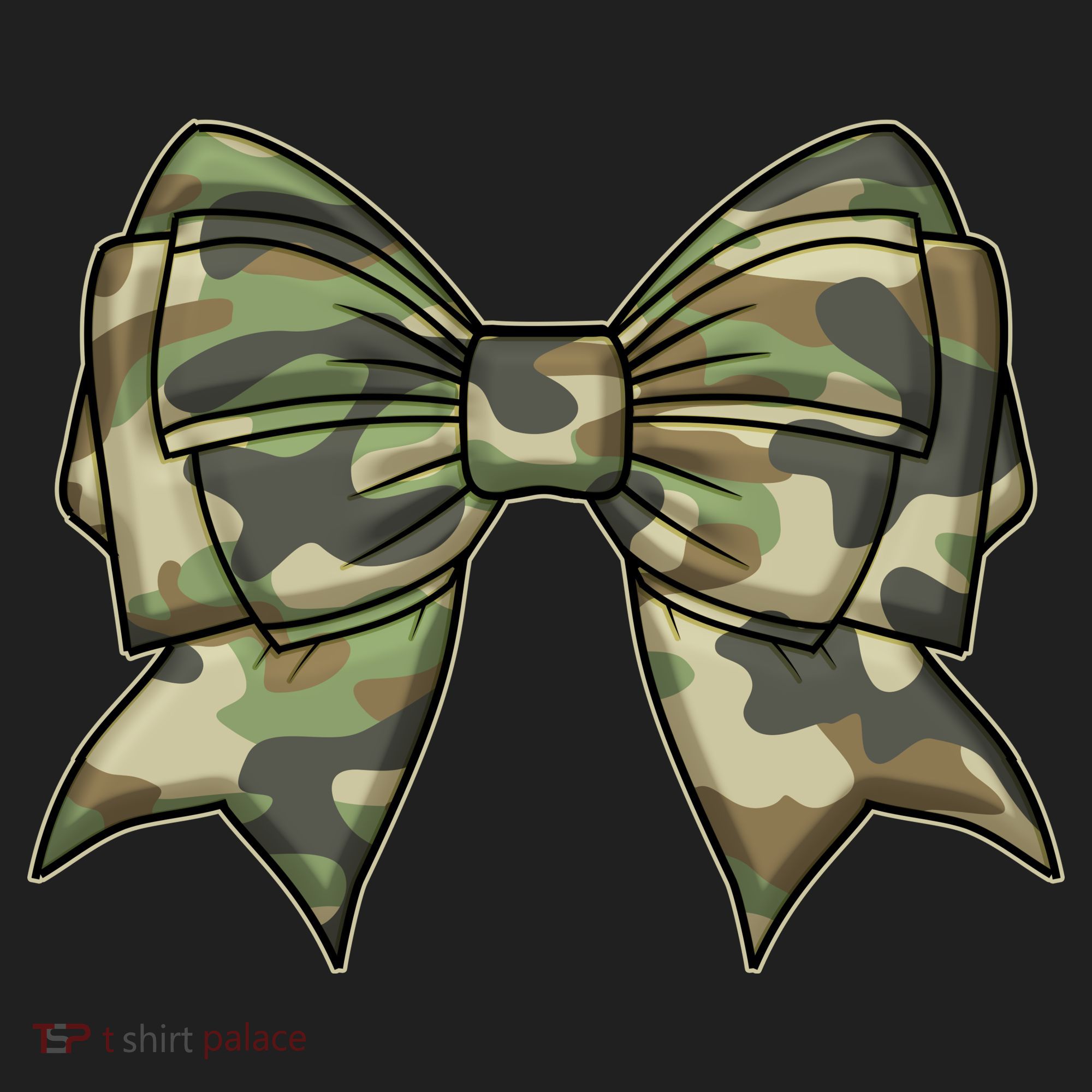 Cute Camo Coquette Ribbon Bow Urban Oversized Heavyweight T-Shirt