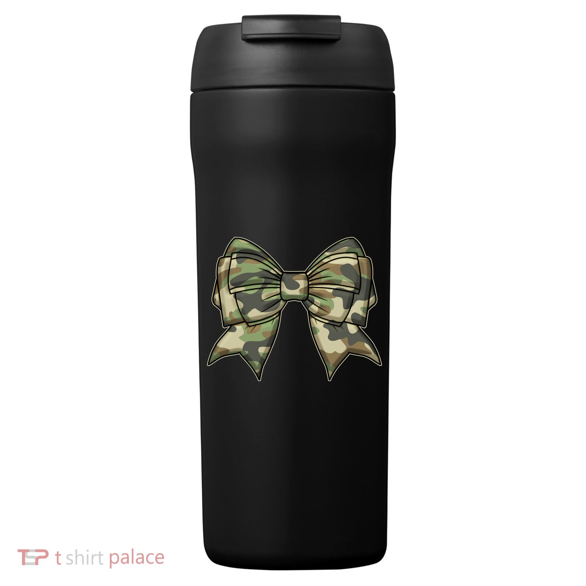 Cute Camo Coquette Ribbon Bow 24oz Duet Stainless Steel Tumbler