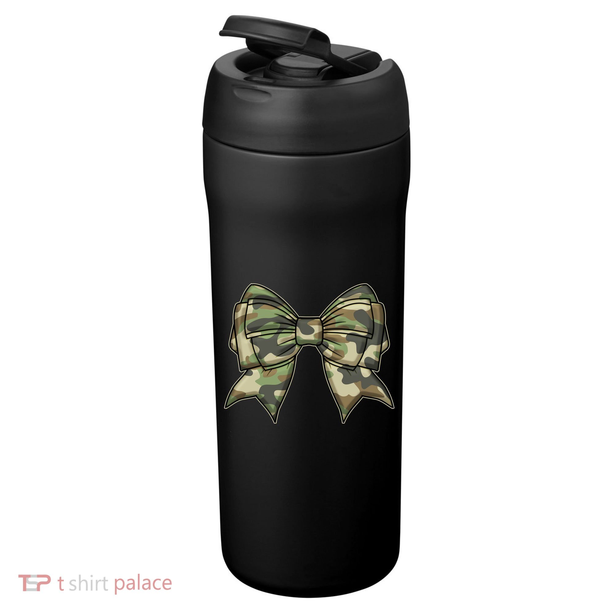 Cute Camo Coquette Ribbon Bow 24oz Duet Stainless Steel Tumbler
