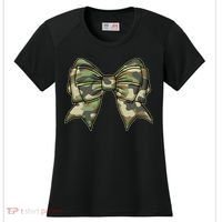 Cute Camo Coquette Ribbon Bow Women's Cooling Performance Crew T-Shirt thumb 0