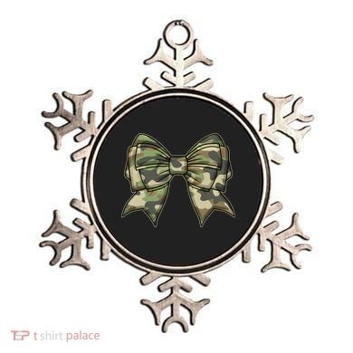 Cute Camo Coquette Ribbon Bow Ornament