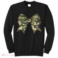 Cute Camo Coquette Ribbon Bow Tall Sweatshirt thumb 0