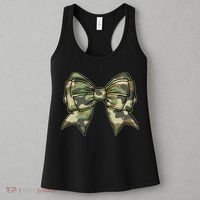Cute Camo Coquette Ribbon Bow Women's Tank Top thumb 3