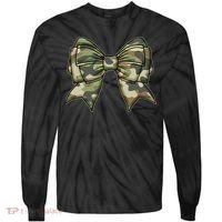 Cute Camo Coquette Ribbon Bow Tie-Dye Long Sleeve Shirt thumb 0