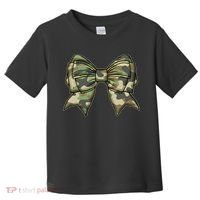 Cute Camo Coquette Ribbon Bow Toddler T-Shirt thumb 0
