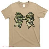 Cute Camo Coquette Ribbon Bow T-Shirt thumb 0