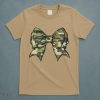 Cute Camo Coquette Ribbon Bow T-Shirt thumb 5