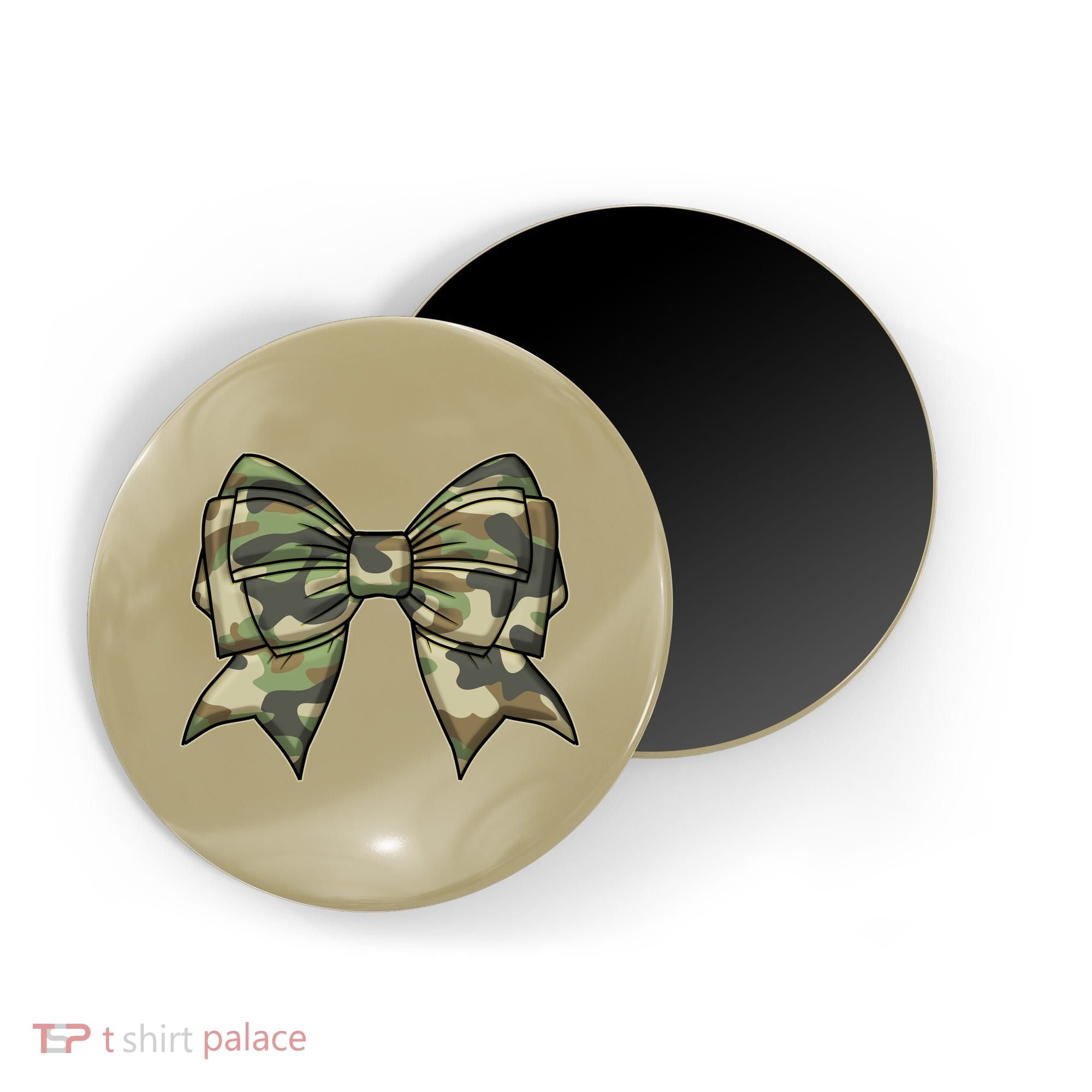 Cute Camo Coquette Ribbon Bow Magnet