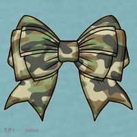 Cute Camo Coquette Ribbon Bow Sueded Cloud Jersey T-Shirt thumb 2