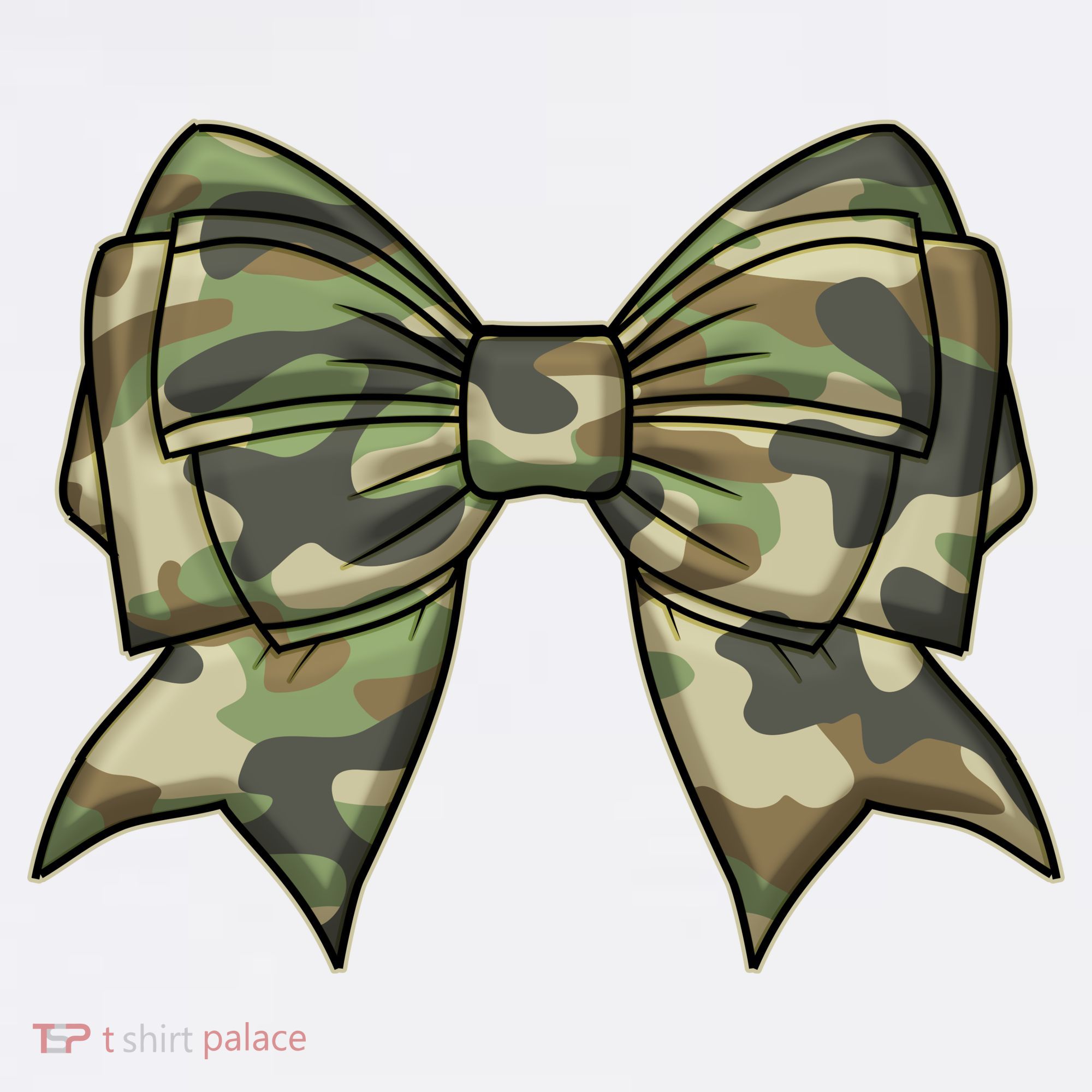 Cute Camo Coquette Ribbon Bow Garment-Dyed Sweatshirt