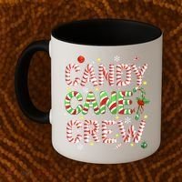 Candy Cane Crew Funny Christmas Candy Lover Xmas Pajamas  Coffee Mug thumb 2